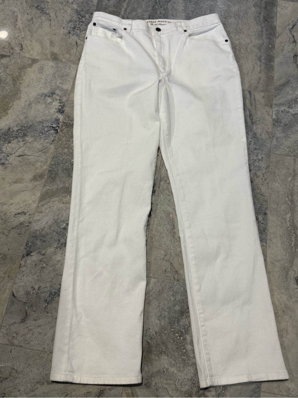 Ralph Lauren White Straight Leg Women's Jeans